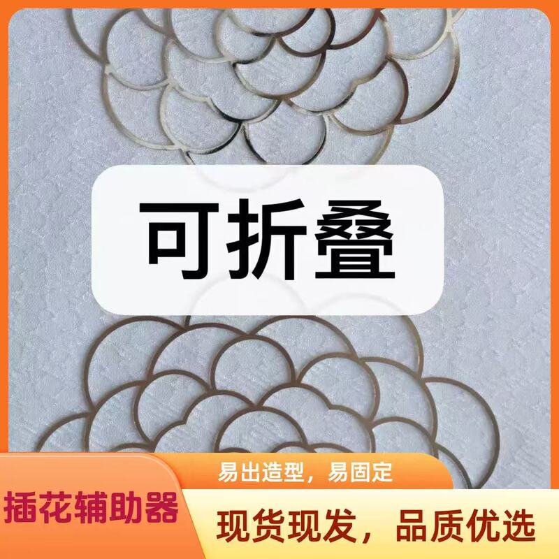 Cross-Border In-Stock Iron Art Foldable Flower Arranging Aid Vase Separator Grid Fixed Shape Stainless Iron Flower Insert