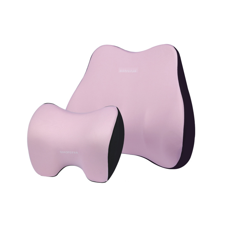 (2개) 자동차 머리 받침 요추 메모리 코튼 쿠션 허리 쿠션 등받이 요추 베개 자동차 목 베개 자동차 인테리어 용품 도매