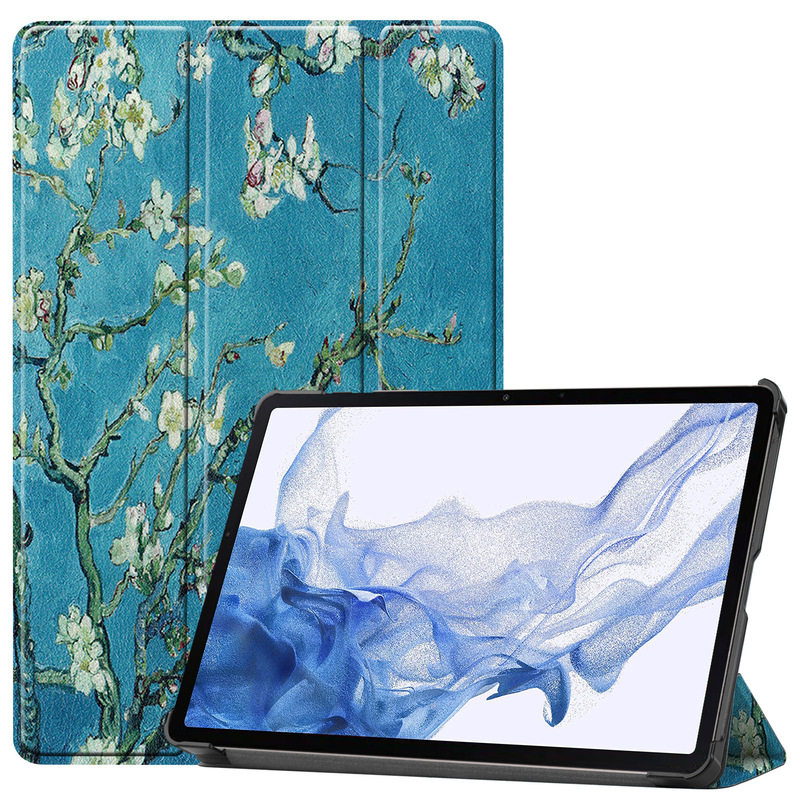 For 2022 new Samsung Tab S7 SM-T870/T875 flat protective case tabS8 tri-fold leather case