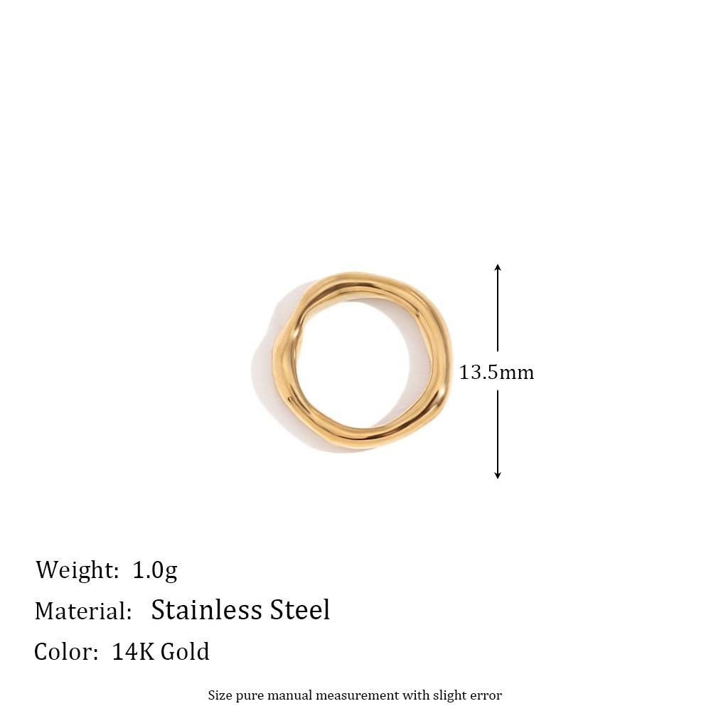 Hollow Irregular Ring-Gold