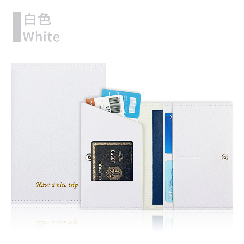 Cubierta protectora de pasaporte de cuero engrosado de cuero transfronterizo multi-funcional pu pasaporte cubierta con hebilla dorada multicolor pasaporte bolsa