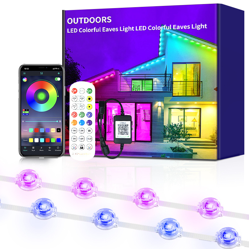 Transfronterizos venta caliente luz de techo 2.4G teléfono móvil APP Bluetooth colorido control RGB luz de techo al aire libre luz de techo impermeable