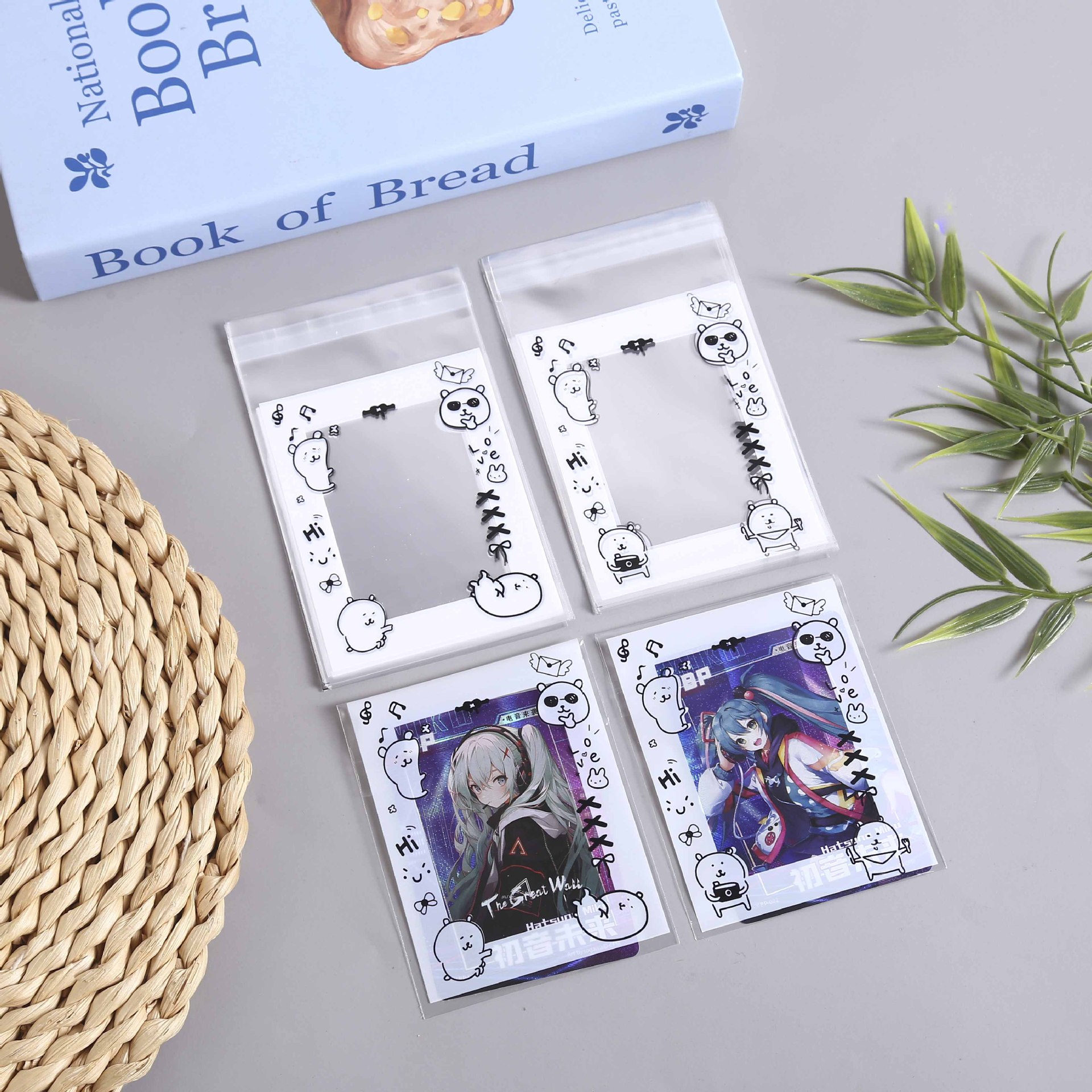 opp袋可爱插画系列自封袋动物饰品包装袋小卡收纳袋照片收纳袋