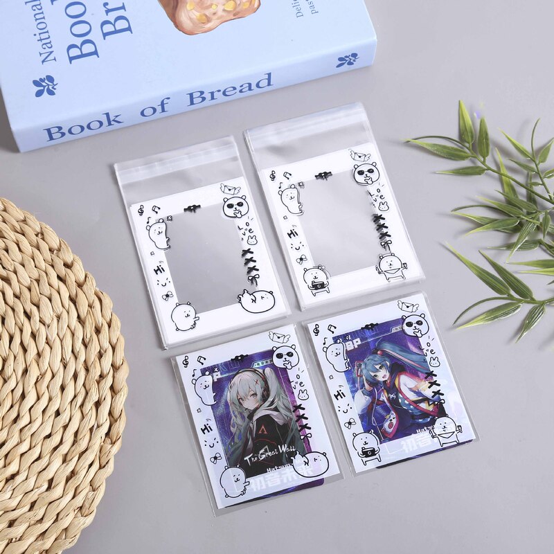 Opp Bag Cute Illustration Series Ziplock Bag Animal Accessories Packaging Bag Small Card Storage Bag Photo Packaging