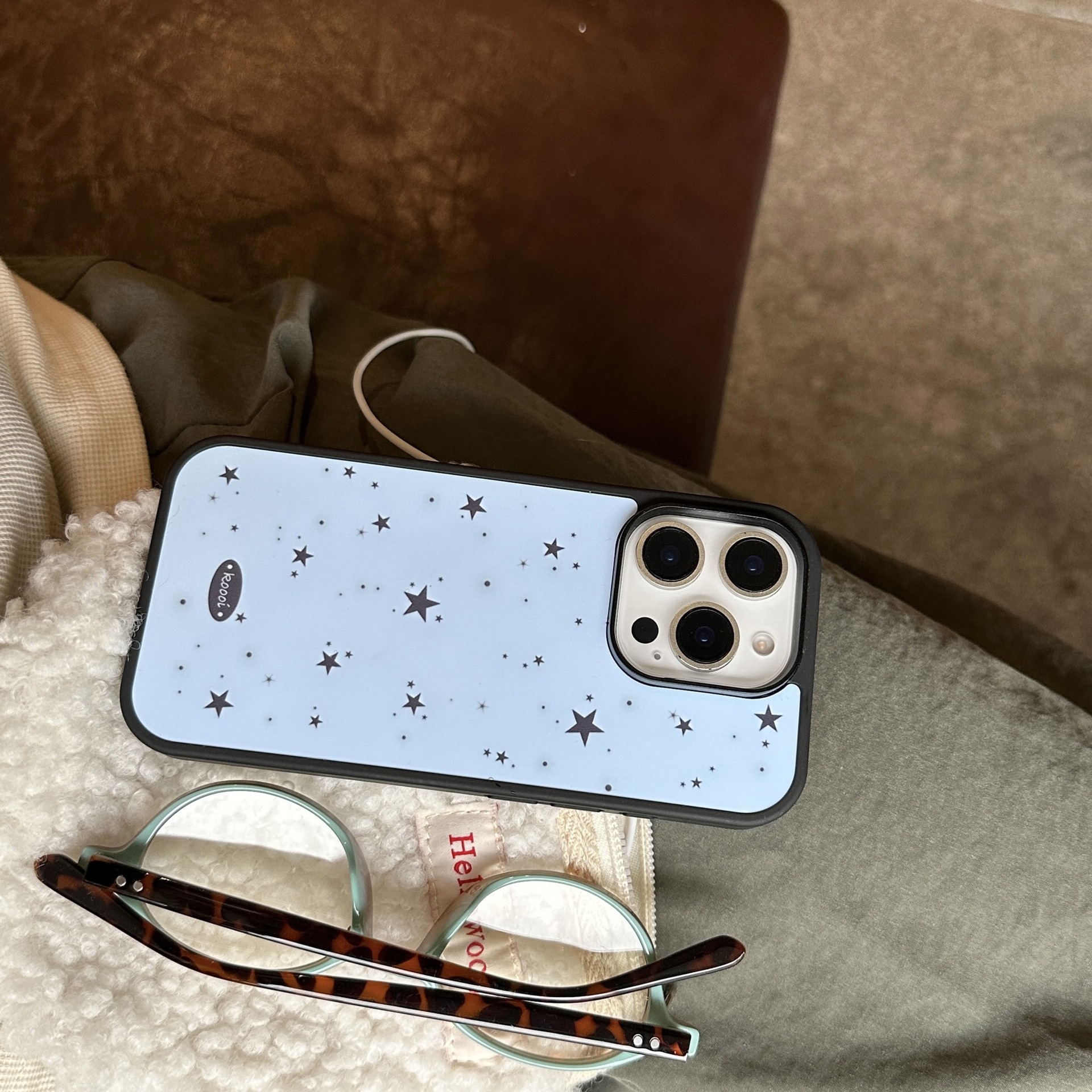 Nueva marca de marea azul tinta rociada estrella adorable para Apple iPhone 16 proMax caso de teléfono / 13 image 4