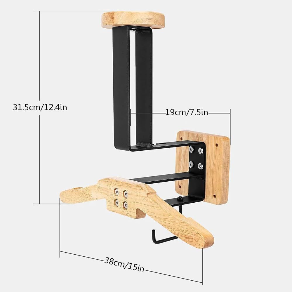 Cross-Border Tactical Helmet Wall-Mounted Storage Rack for Motorcycle Enthusiasts, Wall-Mounted Helmet Display Rack Made of Solid Wood That Won'T Damage the Helmet