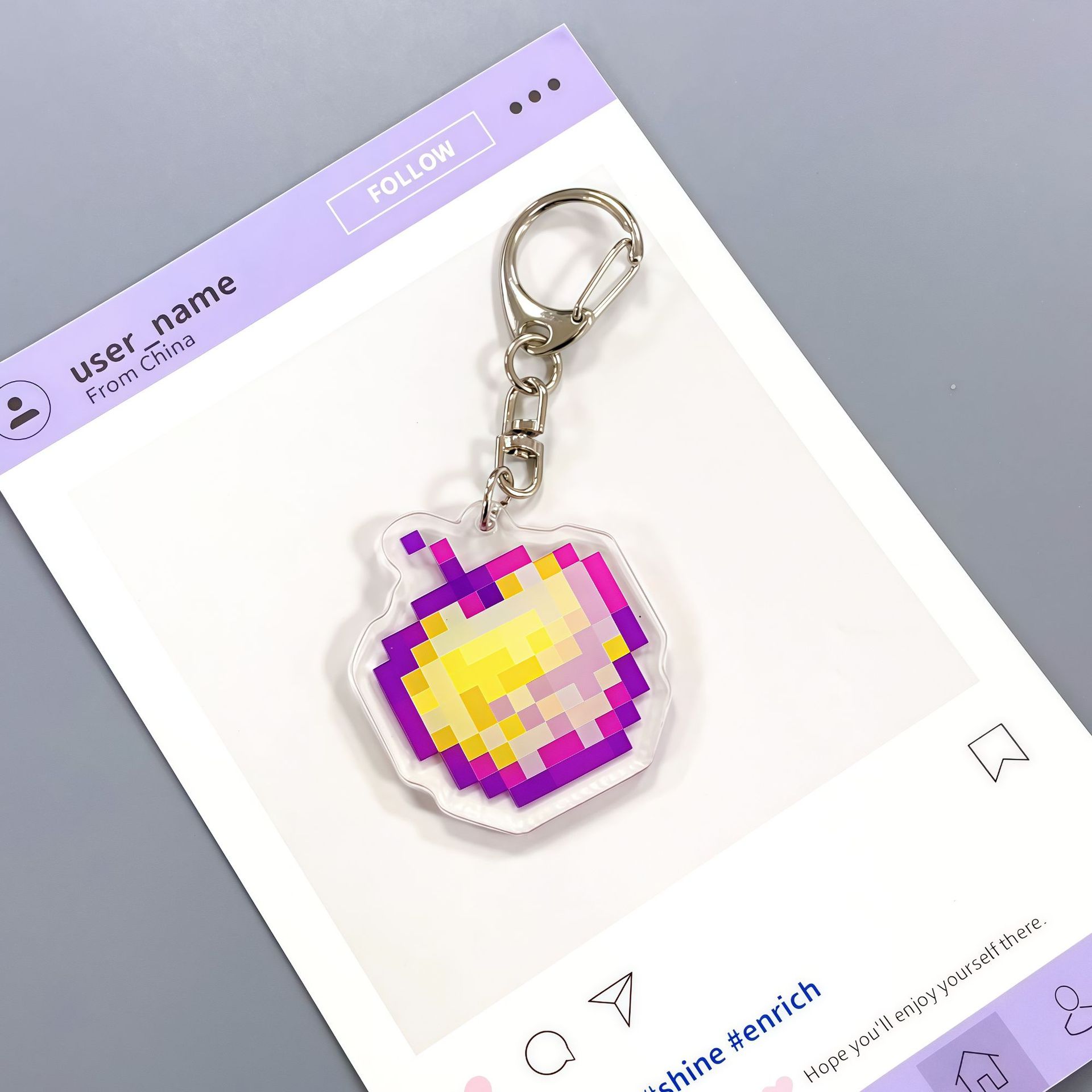 Mi mundo elemento caliente del dios de la guerra de la cuchilla de la vela para enviar a los amigos colgar regalos llaveros acrílicos