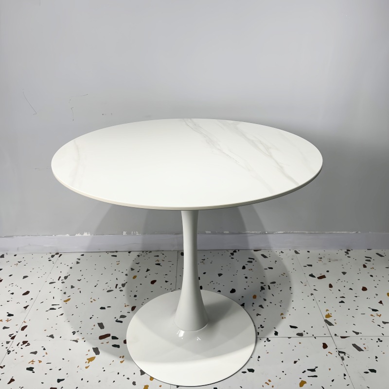 Mesa y silla de negociación combinación mesa redonda tienda de té con leche mesa y silla cafetería tienda de postres tabla de roca mesa de ocio aislamiento térmico impermeable hogar