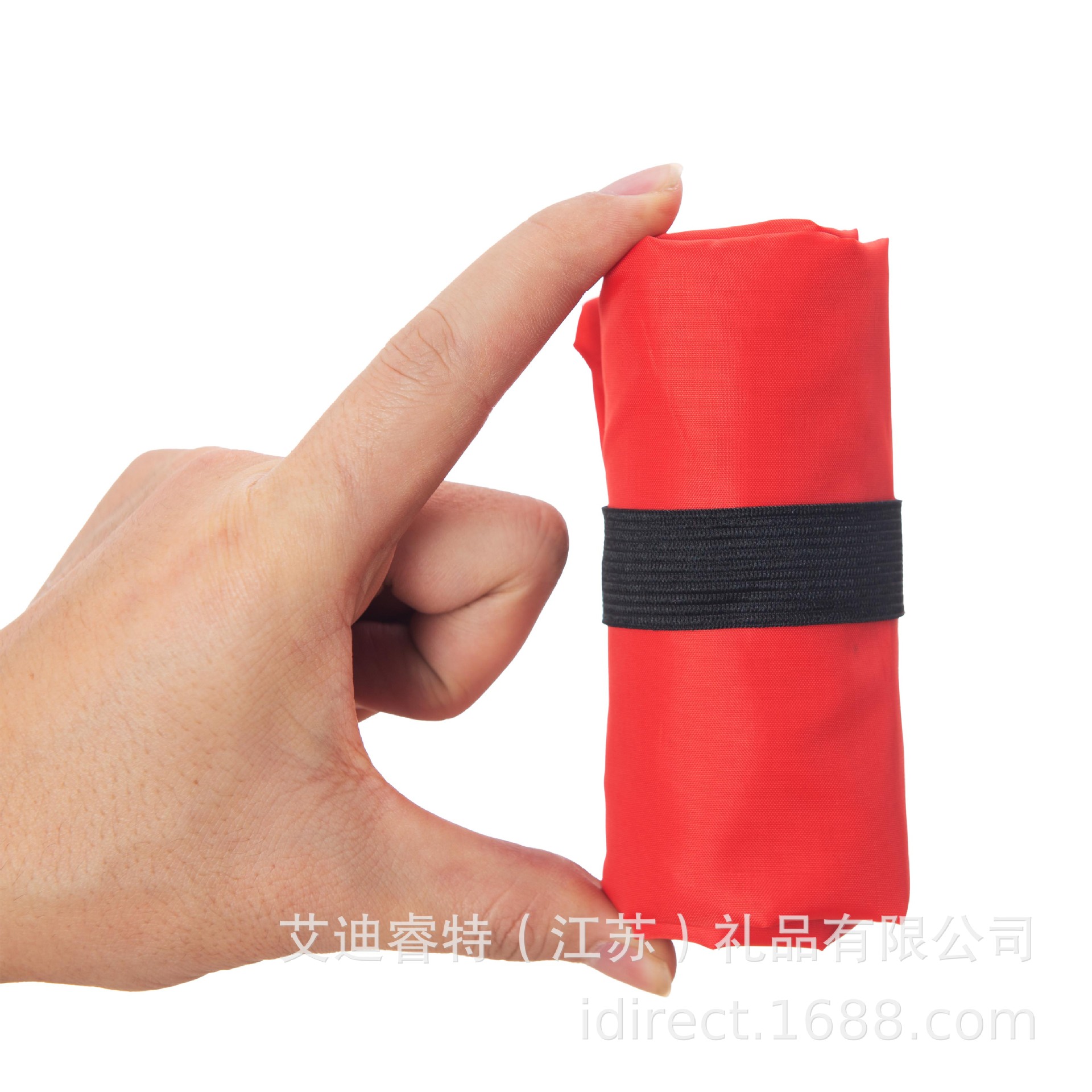 折叠尼龙手提袋松紧绑带现货210D购物袋NLB003防水 现货可印logo