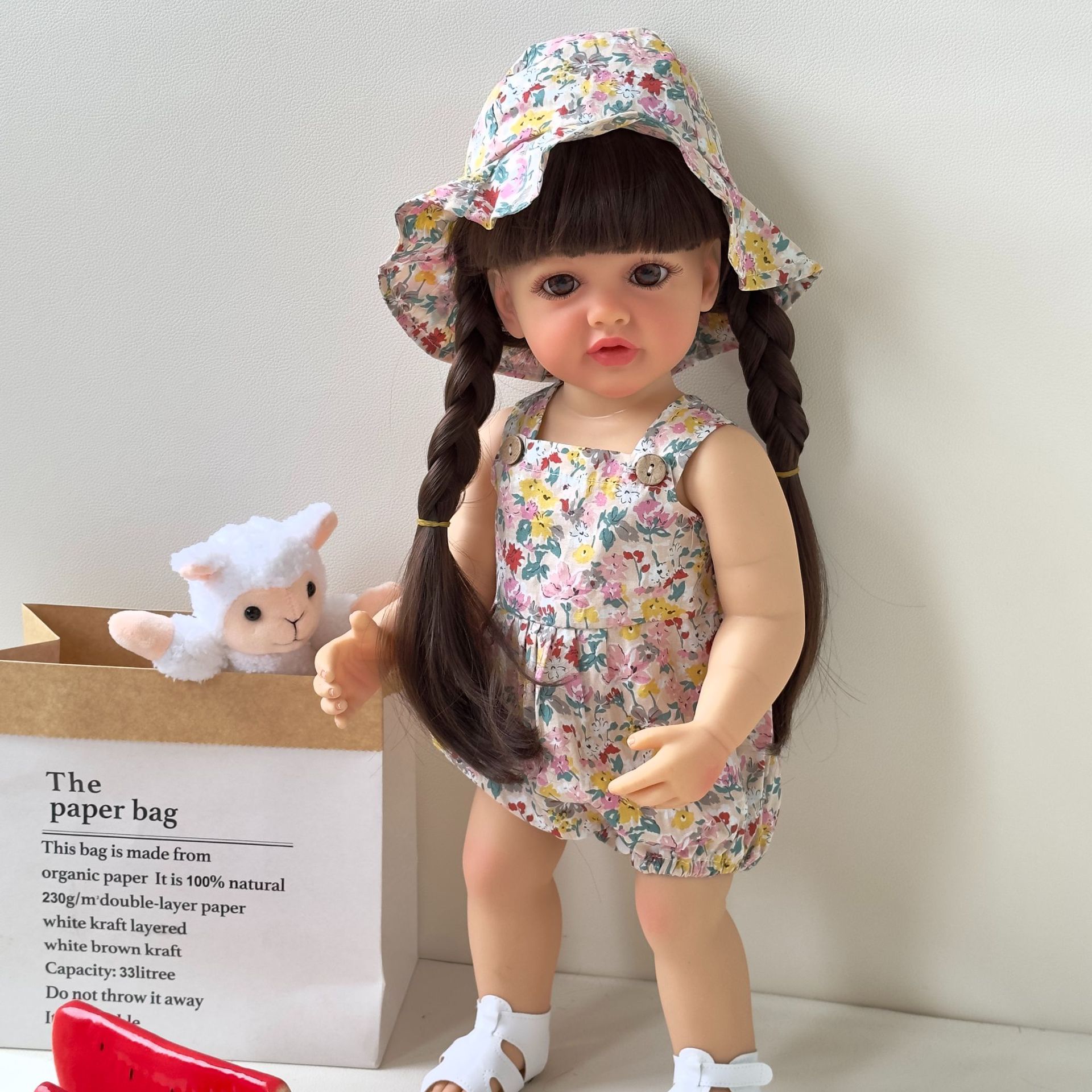 NPK bienes genuinos 55cm mameluco floral completo pegamento simulación muñeca Betty entrega transfronteriza de una sola pieza