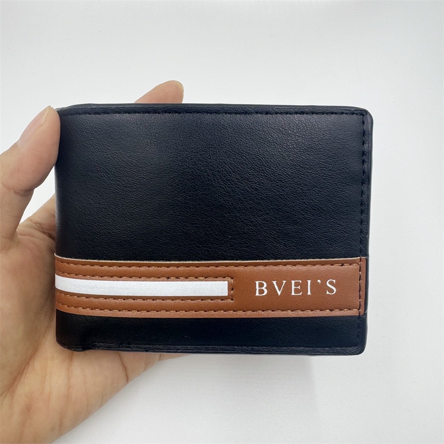Νέο Ανδρικό Πορτοφόλι Κοντό Πορτοφόλι με Πολλαπλές Θέσεις Κάρτας και Κέρματα, Ανδρικό Δερμάτινο Πορτοφόλι_voghion.com