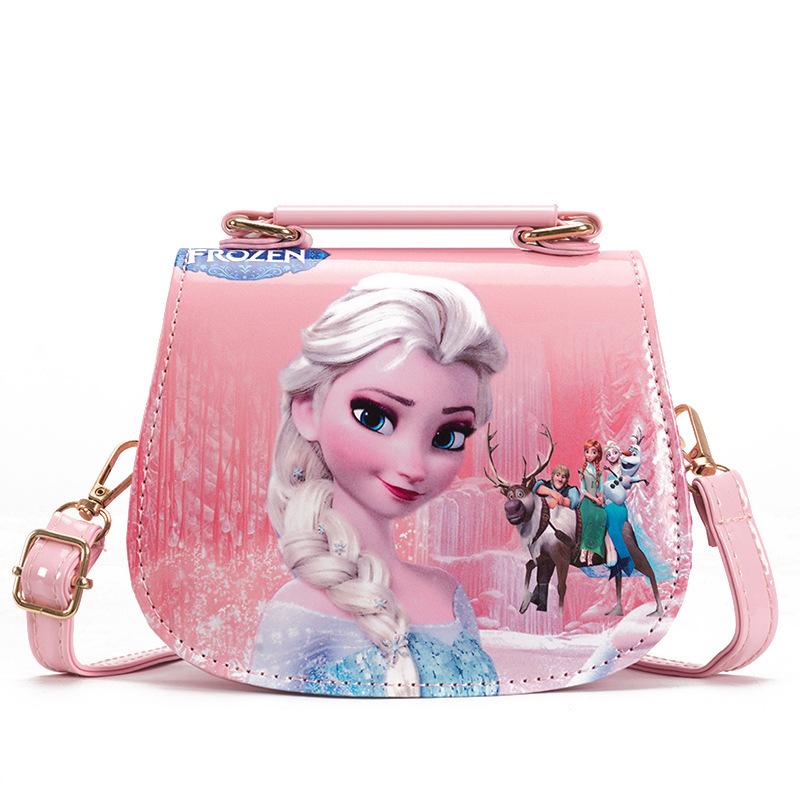Niños bolsa de hielo princesa bolso de las niñas estilo coreano mochila princesa Elsa lindo hombro bolsa de mensajero al por mayor