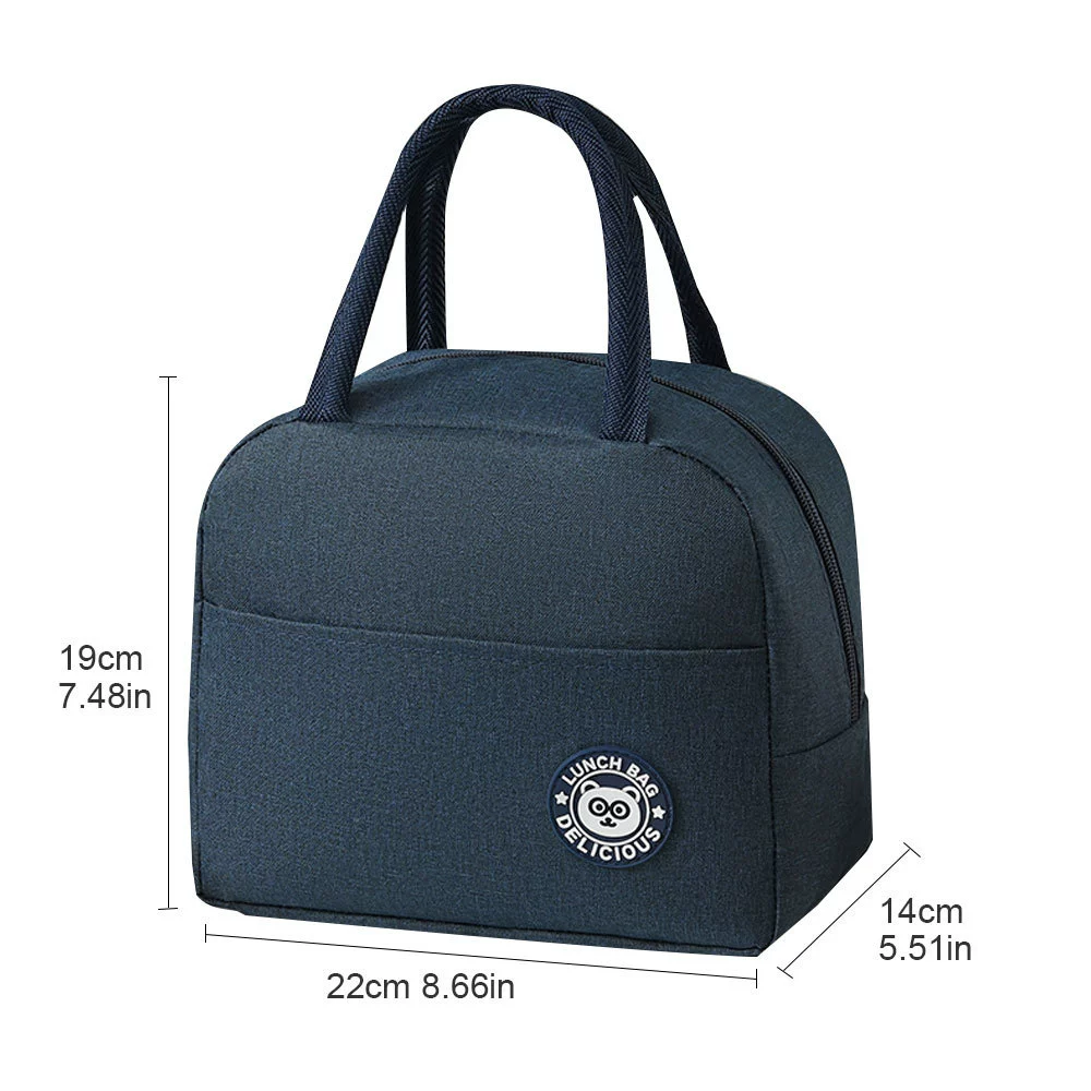 Cooled double-layer lunch box bag, hermetic handheld thermal bag