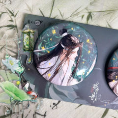 魔道祖师周边水中影系列蓝忘机魏无羡吧唧徽章胸针礼物自制送人
