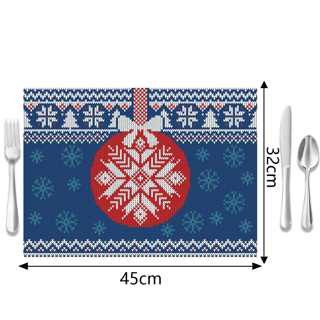 Navidad almohadilla de comedor letras inglesas nórdicas servillas de mesa comedor occidental una sola capa de lino almohadilla de aislamiento de la mesa