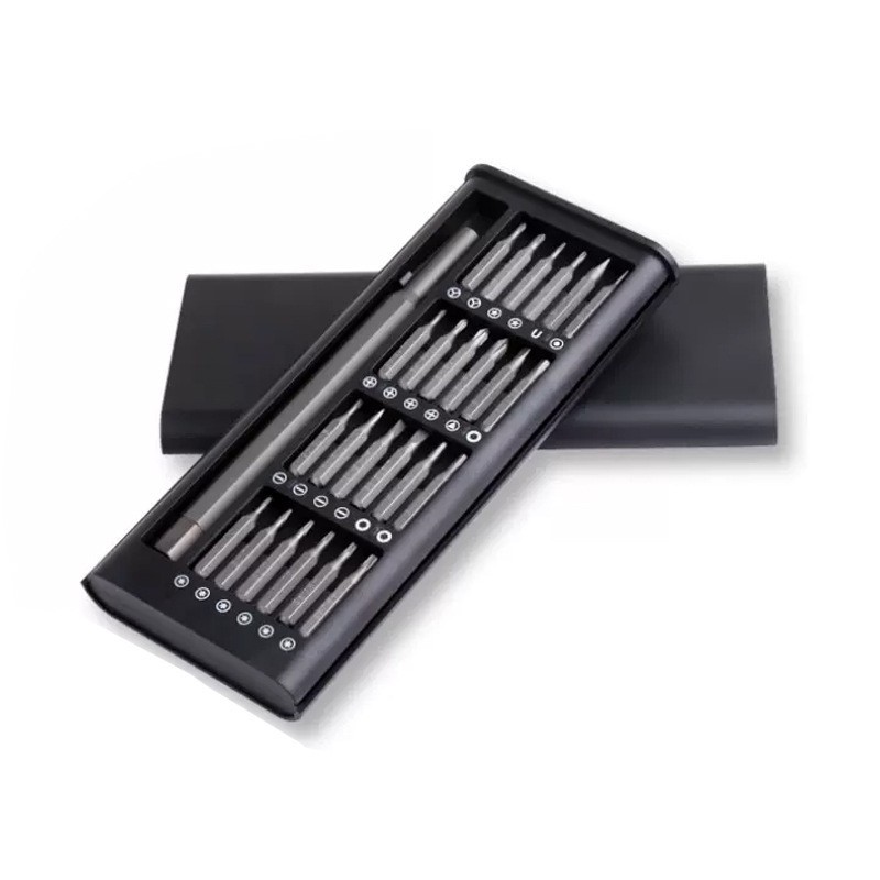 (2개) 24 대 1 정밀 드라이버 세트 휴대 전화 컴퓨터 수리 분해 도구 먼지 제거 작은 드라이버 세트