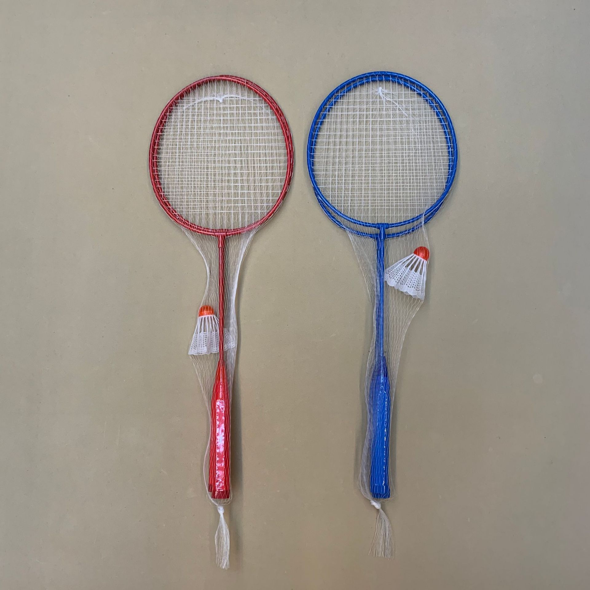 Manufacturer Wholesale Spot Badminton Set for Beginners, Adult Students, 2 Shots, 1 Ball, Iron Alloy Mesh Bag Badminton Racket