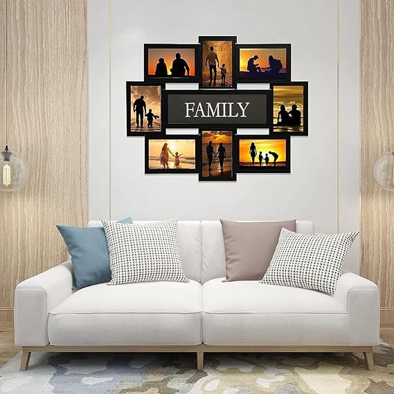 Home wall decoration photo frame collage frame wooden memory photo frame gallery picture frame wall mounted photo frame Photo Wall