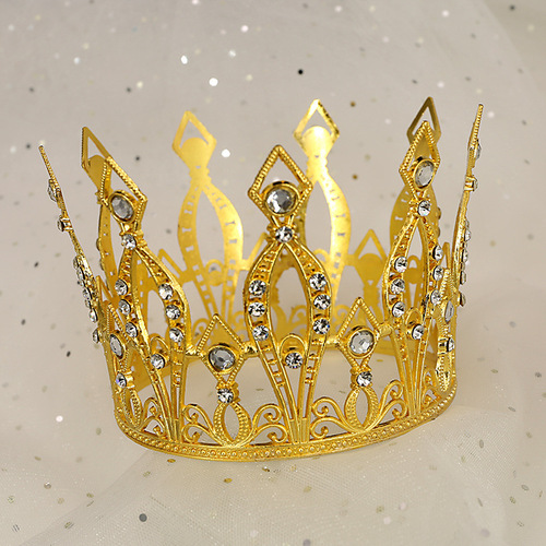 Cake baking headdress children's birthday adult full circle crown bride jewelry wedding pearl cake decoration