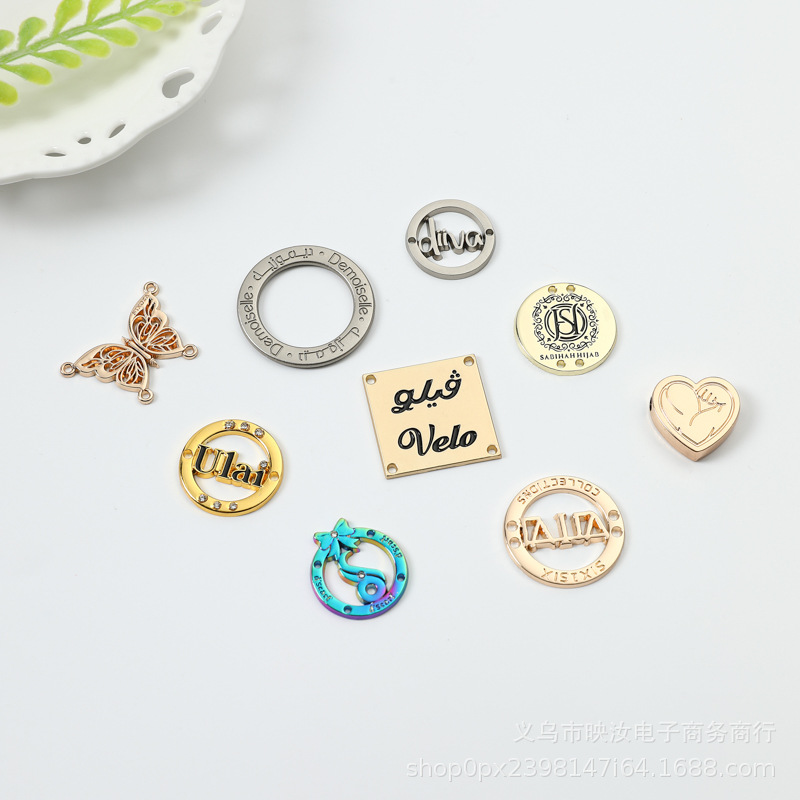 锌合金字母牌发饰帽子diy配饰金属标handmade标牌饰品配件定 制