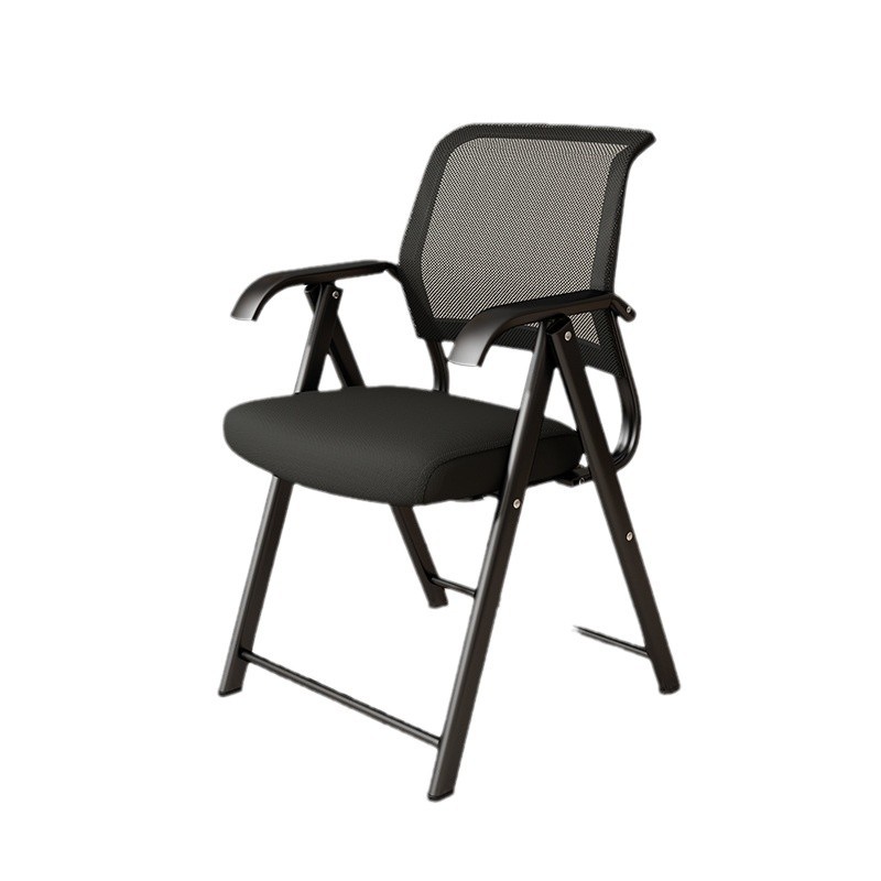 Sillas plegables sillas de ocio domésticas cómodas sillas de oficina transpirables sillas de entrenamiento de metal al aire libre