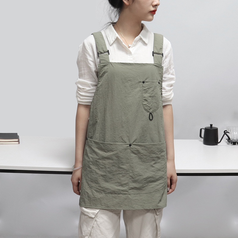 Delantal de poliéster transfronterizo especial de verano cocina casera correa de hombro ajustable ropa de trabajo delantal impermeable al por mayor