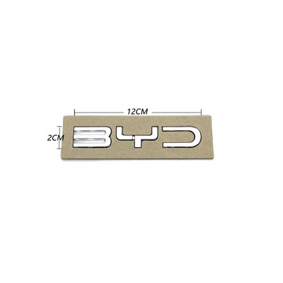 emblems: ATTO3 blackened rear emblem, Car logo - original-car-silver-byd-small-logo-open-font-for-replacing-the-byd-logo-on-the-rear-of-the-car
