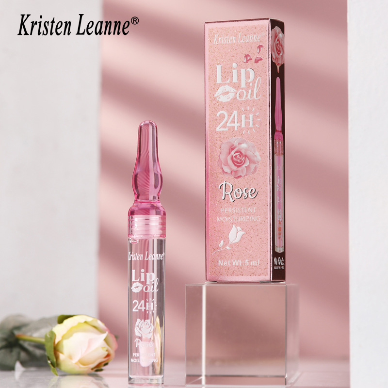 KRISTEN LEANNE Black Technology Long lasting Water Locking Rose Petals and Moisturizing Gloss Dudu Lip Oil_voghion.com