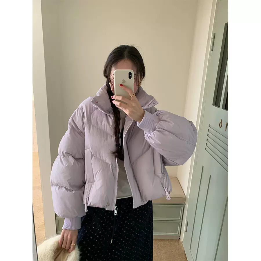 黄峥韩系加厚短款立领棉服外套女冬韩版宽松保暖小个子上衣541147