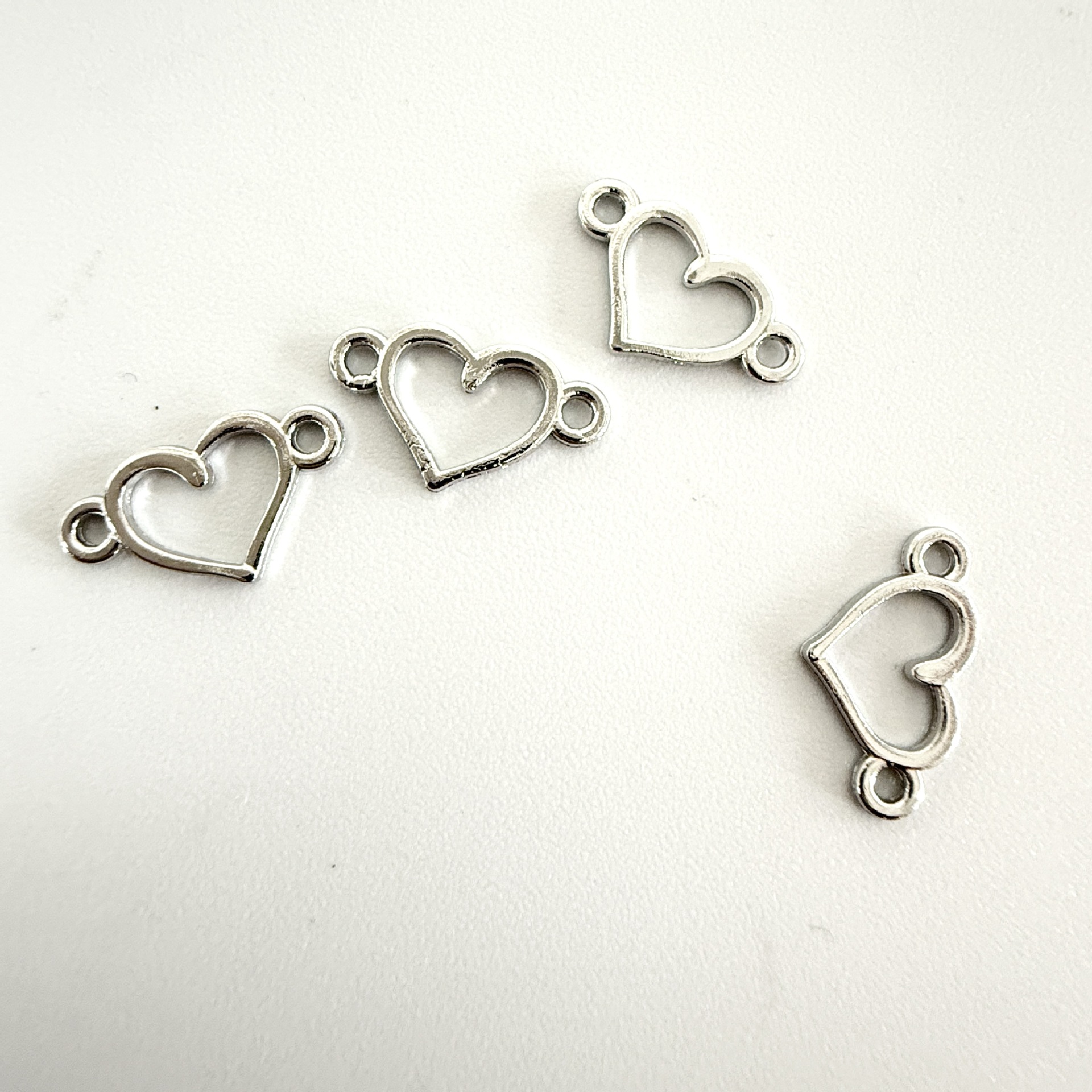 Accesorios de joyería de aleación DIY colgante hueco plata antigua conector de doble agujero accesorios de joyería collar pulsera