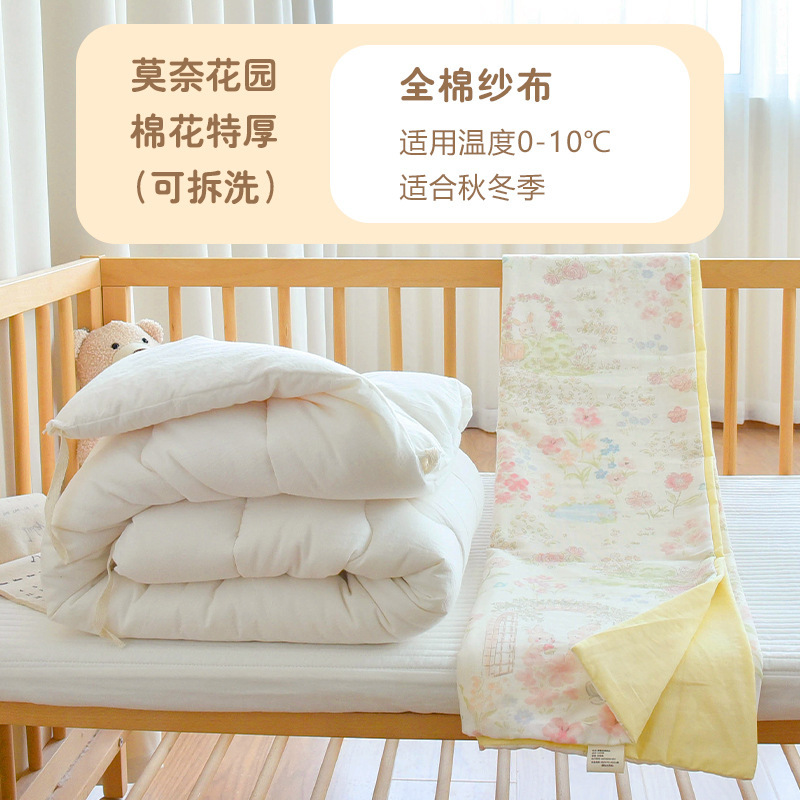 新生婴儿纯棉被子宝宝秋冬加厚盖被幼儿园儿童四季通用午睡小被子|undefined