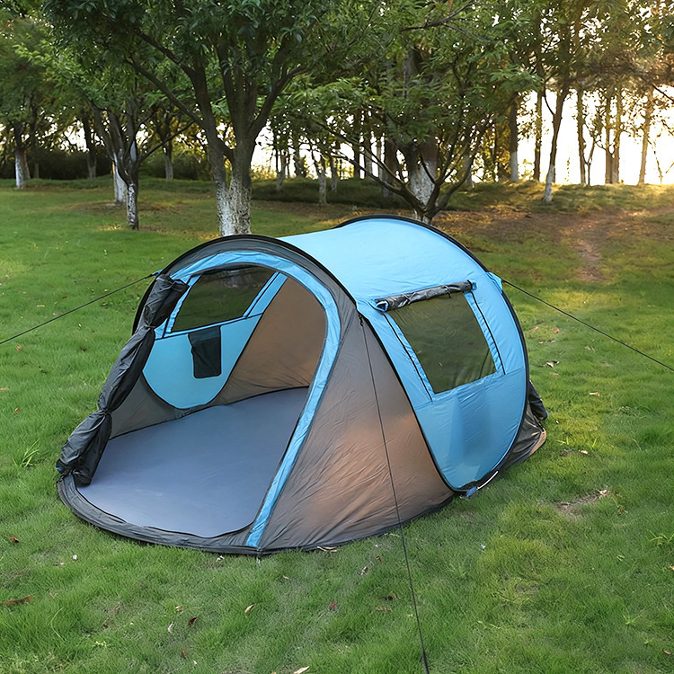 Manufacturer's Outdoor Tent for 5 People, Large Size, No Installation Required, Foldable, Fully Automatic, Hand-Pull Tent for Outdoor Camping, Waterproof and Sun Protection