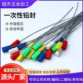 一次性钢丝封条抽紧式物流集装箱施封锁扎带运输车油罐车锁施铅封