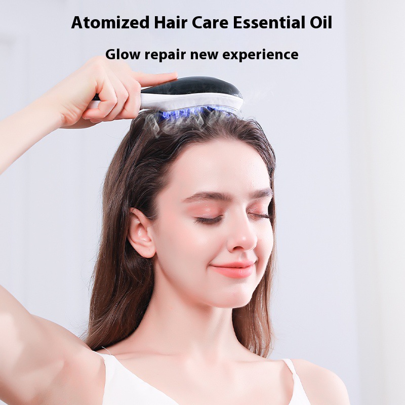 Peinado de masaje eléctrico nuevo peinado crudo transfronterizo, masajeador de cabeza de meridiano, Fototerapia roja, peinado de cuidado del cabello, peinado de masaje en aerosol