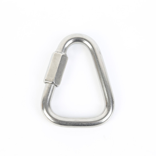 Wholesale 304 stainless steel connecting ring quick connecting ring triangle lock runway buckle carabiner Meilong lock chain lock