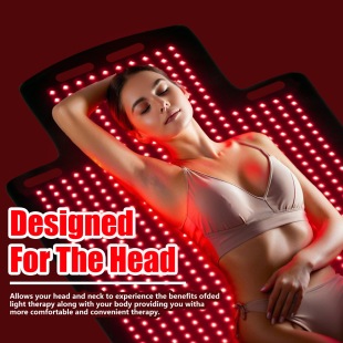 led red light physiotherapy pad, large size, 1300 beads 660/850nm, dimming timing pulse FDA
