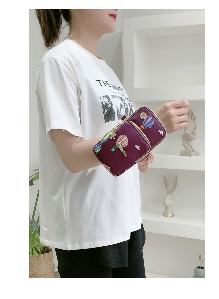 Hot Air Balloon, Solid Color Pattern All Seasons Season Women'S Gender Women's Mini Nylon Hot Air Balloon Solid Color Basic Square Zipper Crossbody Bag