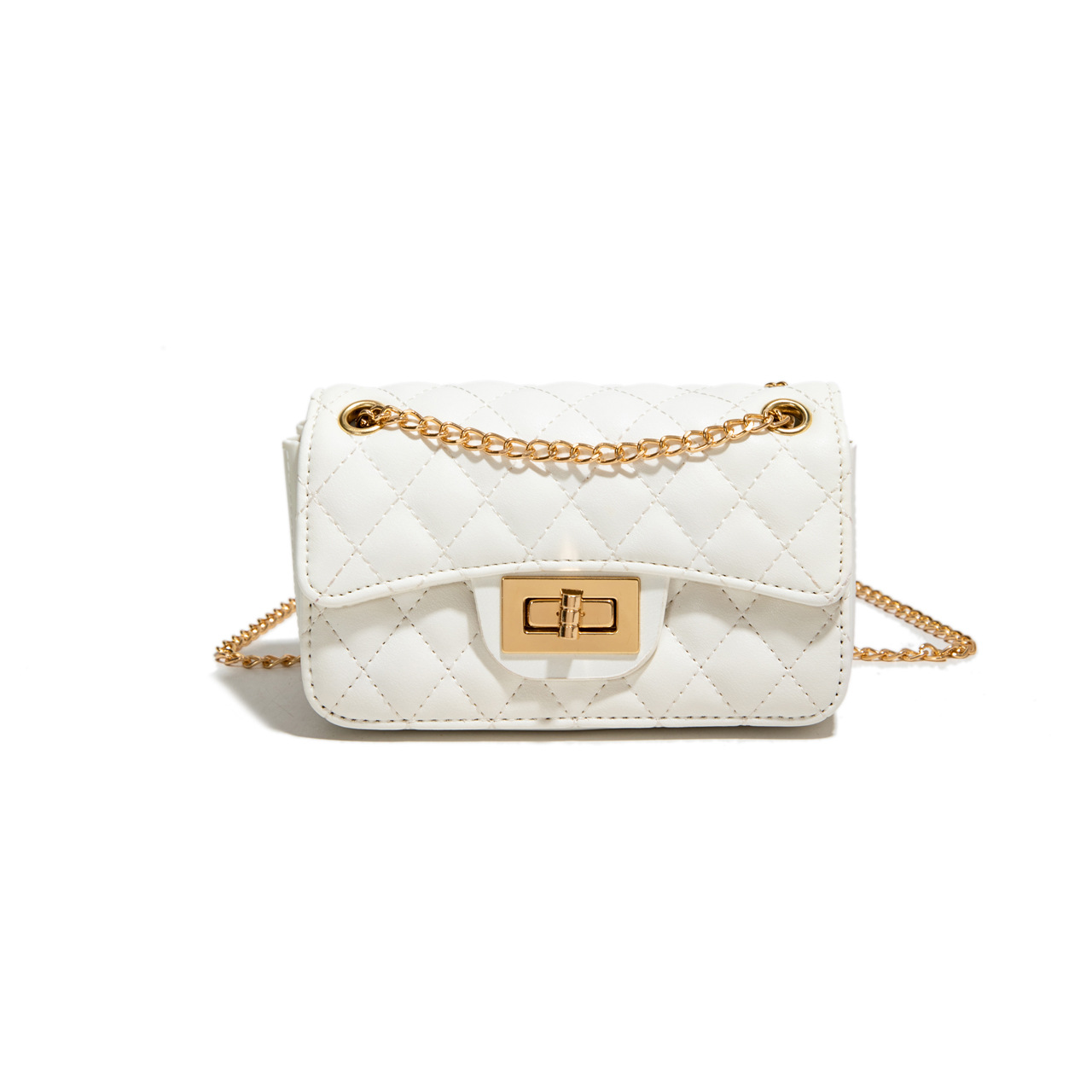 Bolsos para mujer 2025 nuevo estilo de moda versión coreana de la bolsa de cadena de rombos pequeño estilo fragante bolso diagonal de un solo hombro bolso femenino todo fósforo pequeño bolso cuadrado