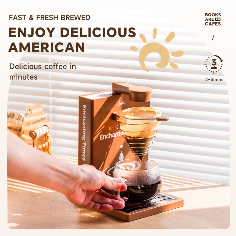 Cross-border Simple Delivery Coffee Machine Portable Household Foldable Detaching Automatic Manual Flat Trickle American Coffee Machine