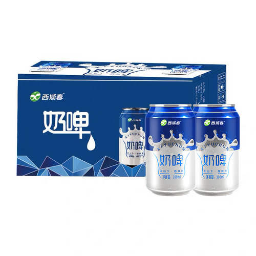 【Western Regions Spring Agency】Xinjiang Specialty Western Regions Spring Internet Trend Milk Beer 300ml*6/12 Cans Full Carton Factory Wholesale