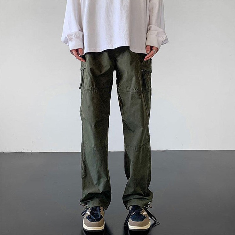 Trendy Loose Charge Pants Men's Summer Thin Functional Pants Mountaineering and Hiking Workwear Casual Pants Straight Pants