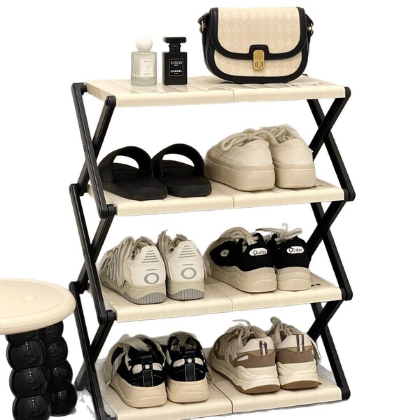 Home entrance door folding shoe rack simple door multi-layer large…