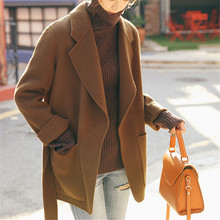 双面羊绒大衣女短款2022年新款韩系秋冬季赫本风小个子羊毛呢外套