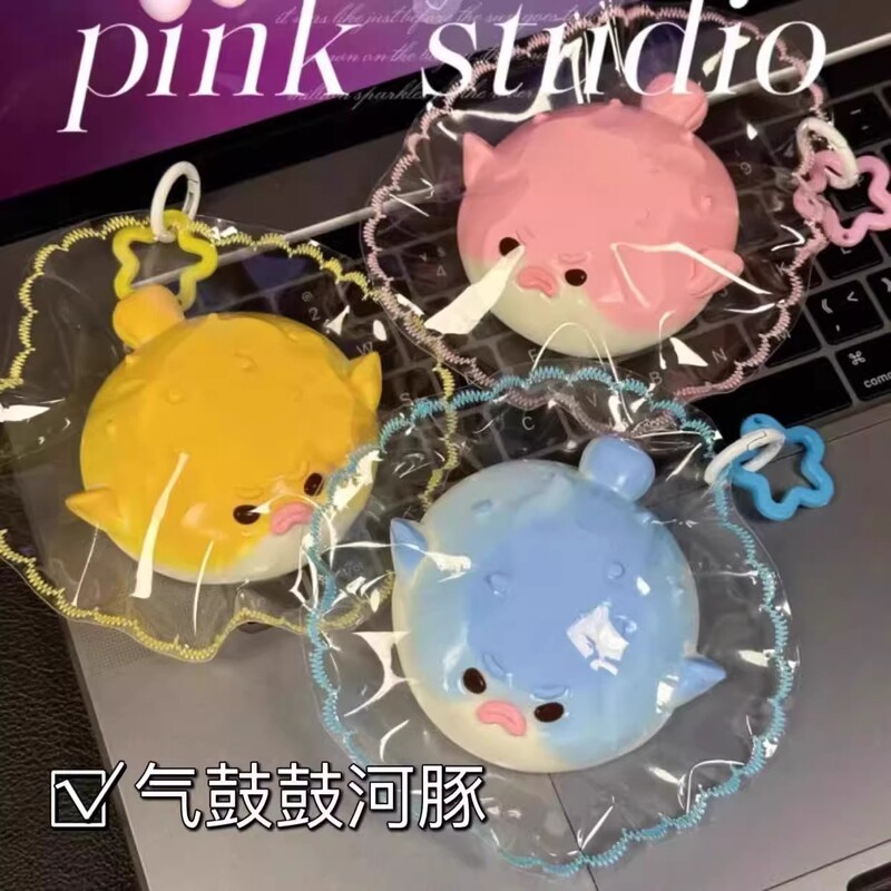 Pufferfish Squishy Toy with a Muddy Feel, Stress-Relief Viral Soft Toy, High Aesthetic Value, DIY Slow Rebound Food-Grade Silicone