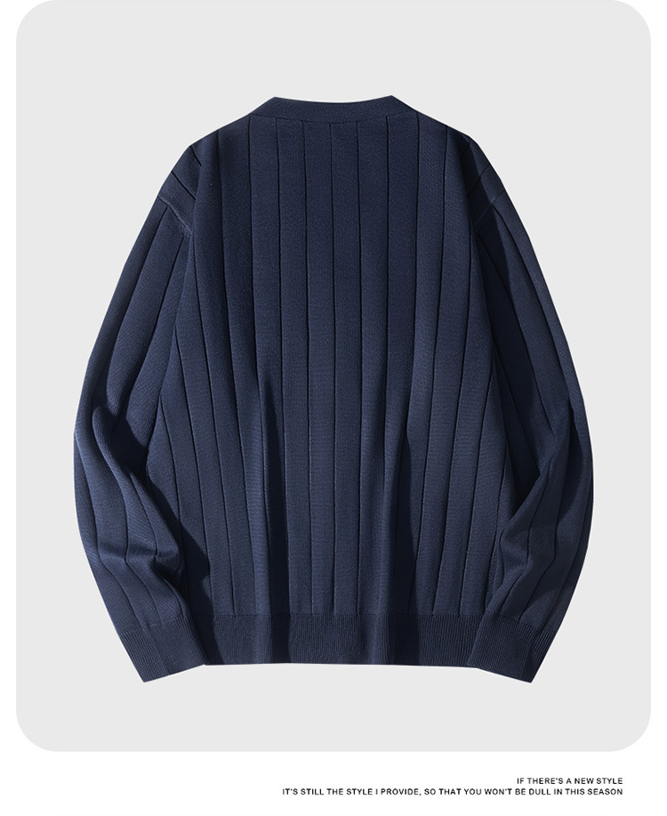 Herren-Strickcardigan im koreanischen Stil – Oversized-Pullover mit offener Vorderseite für Herbst und Winter_voghion.com