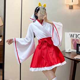 动漫妖狐x仆SS白鬼院凛凛蝶返祖巫女和服cosplay全套女装一件代发