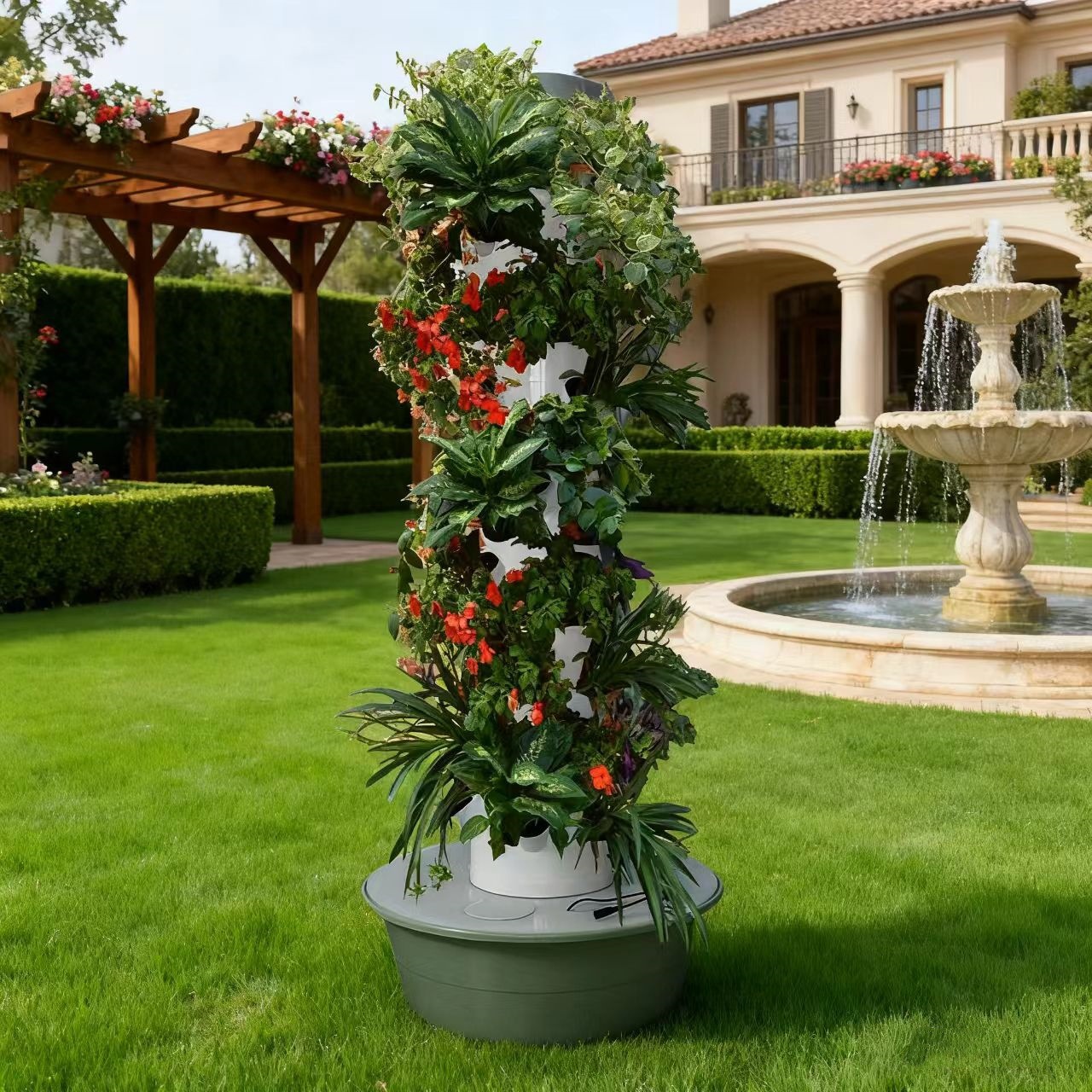 torre hidropónica inteligente plantación de verduras equipo de cultivo vertical sin suelo doméstico balcón plantación de verduras equipo de cultivo de agua