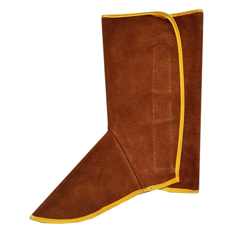 Чехол для ног из воловьей кожи Защита сварщика Наколенник Подушка для ног Чехол для ног Износостойкий Теплоизоляционный Защита от ожогов Огнестойкий от брызг
