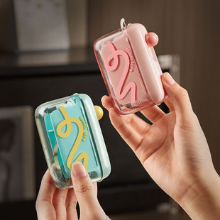 Dopamine Dental Floss Storage Box Household Cleaning Floss Box Automatic Pop-Up Portable Disposable Dental Floss Portable Mini