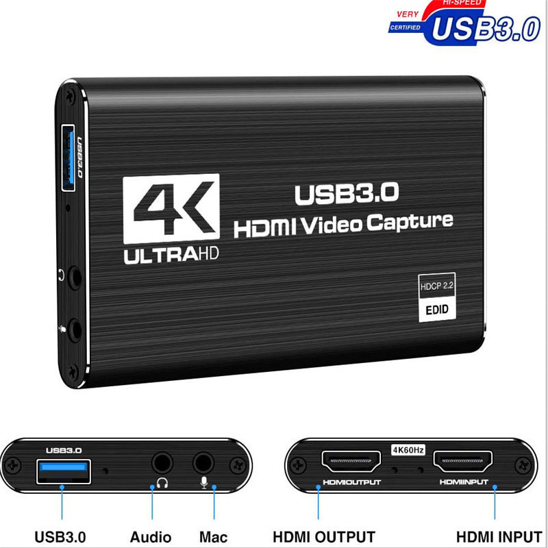 Transfronteriza Venta caliente 3.0USB Tarjeta de captura de vídeo HDMI Tarjeta de captura de la cámara en vivo tarjeta de captura de grabación